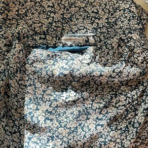 Ruched high slit midi skirt